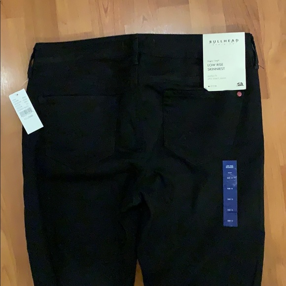 Bullhead low rise skinniest black jeans - 13 long - Picture 7 of 14